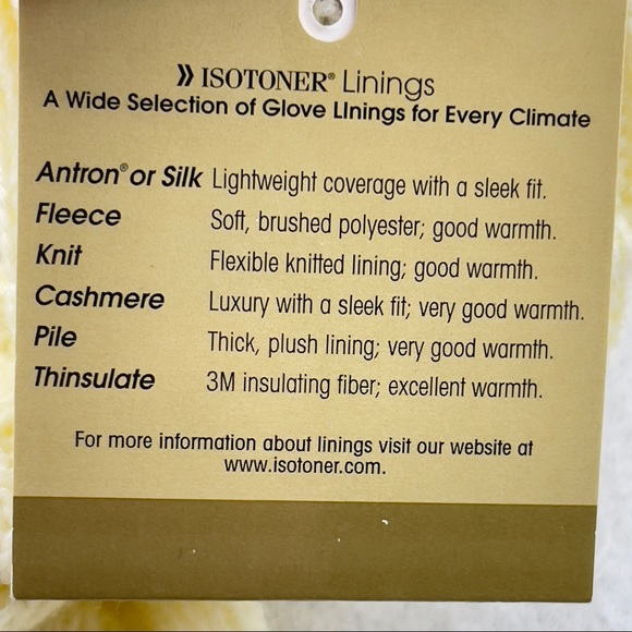 Vintage Isotoner Aris 115 Knit Ivory One Size Gloves - Picture 7 of 9